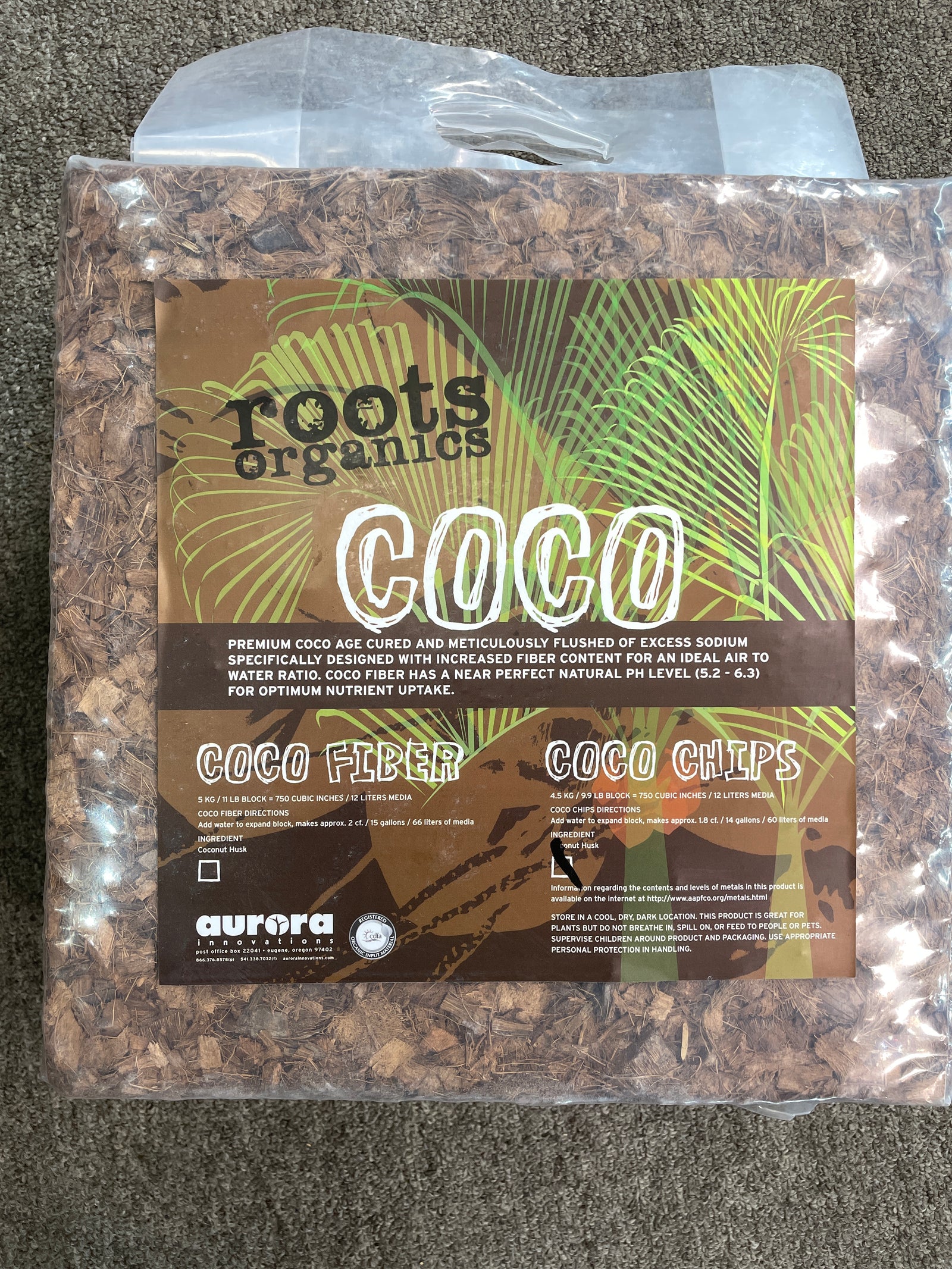 Coco Coir Planting Chips by Roots Organic