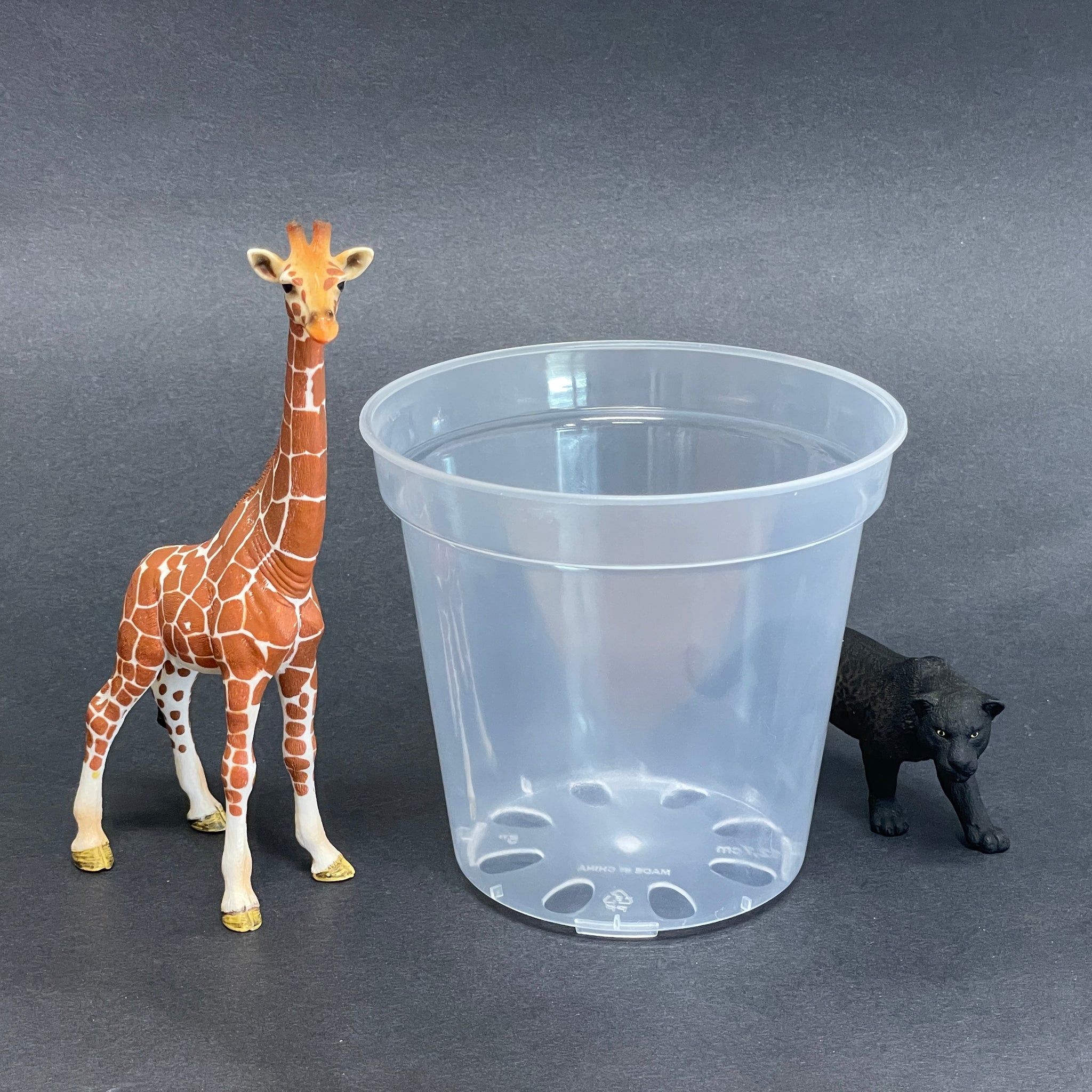 large clear plant pot Round Plastic Pots - Clear