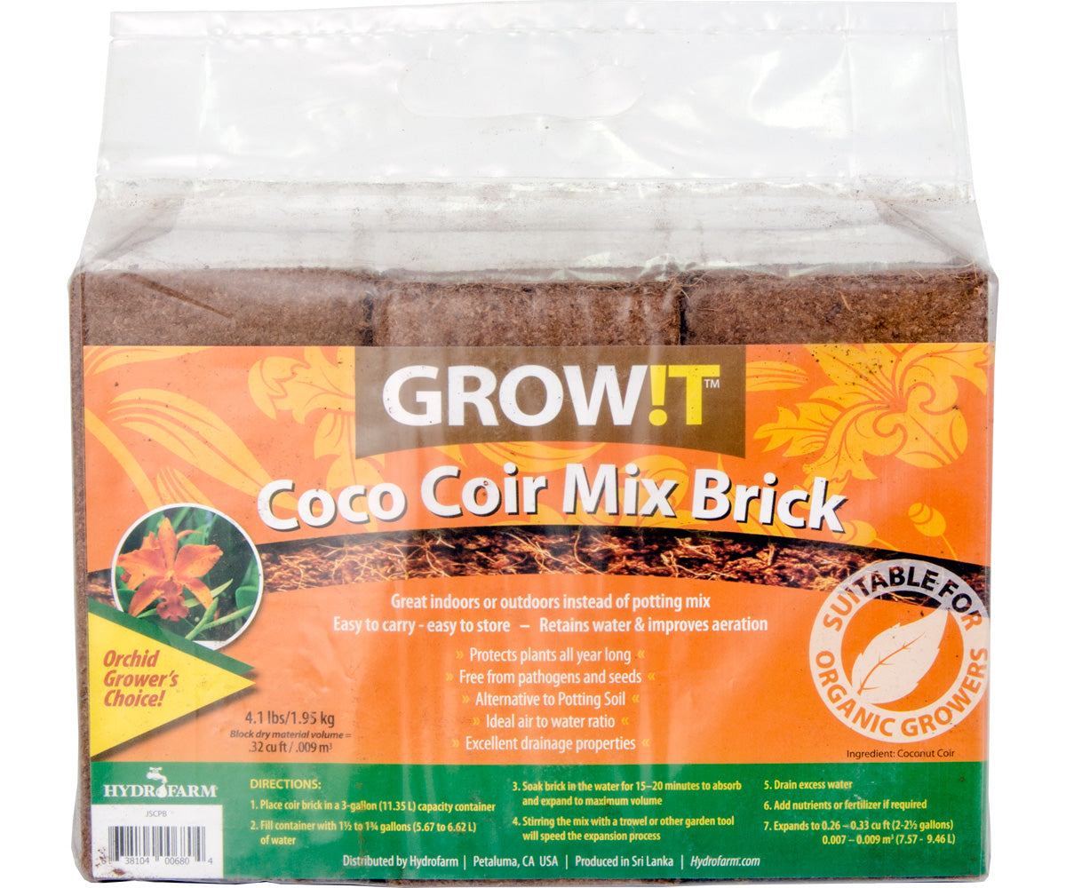 GROW!T Coco Coir Mix Bricks - 3 pack