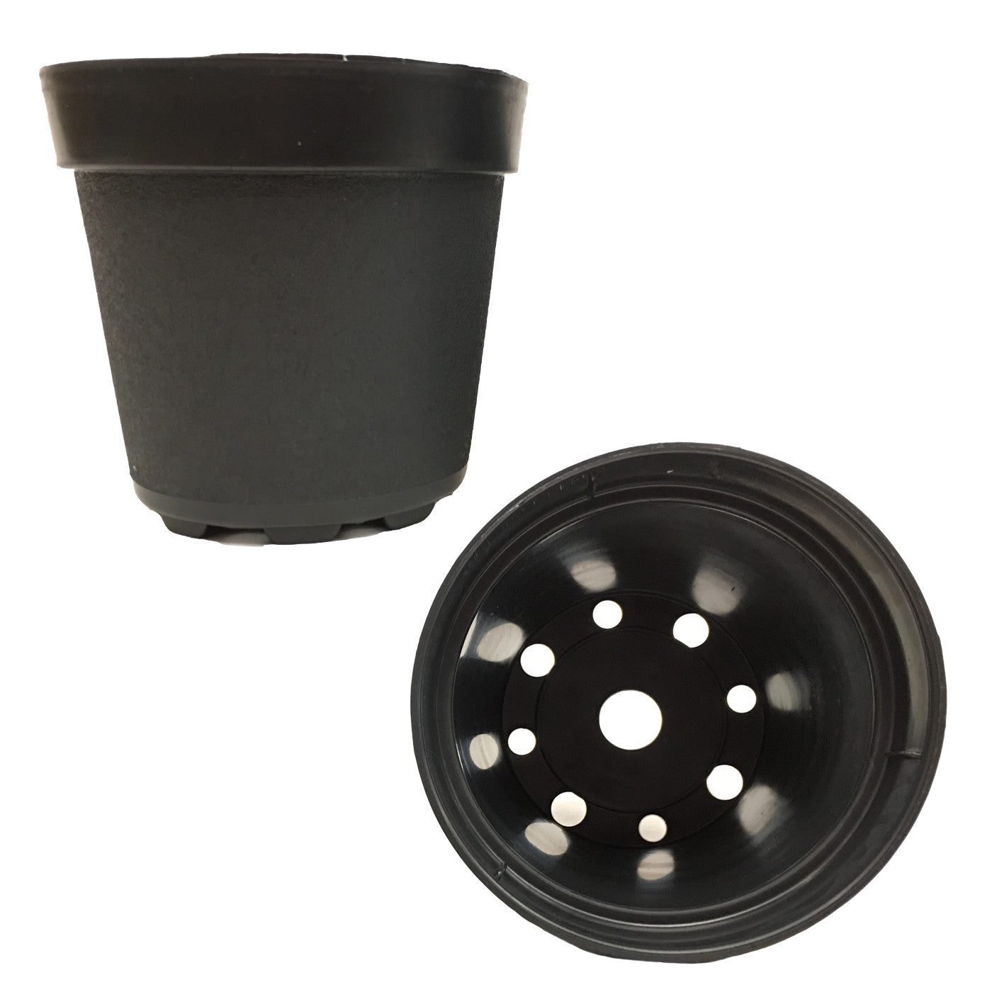 round black plant pot Round Plastic Pots - Black