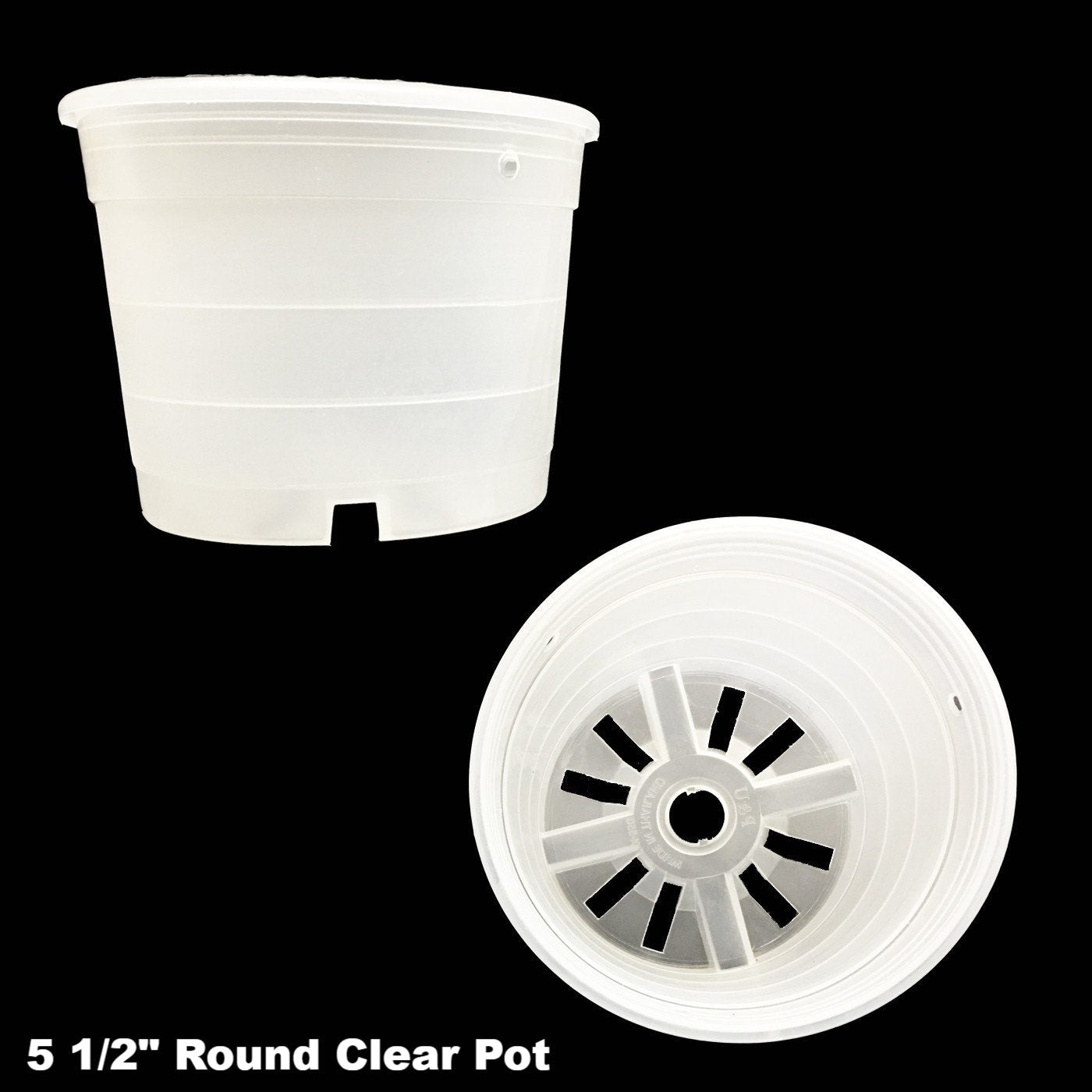 Round Plastic Pots - Clear