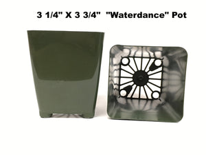 Square Plastic Pots - Green